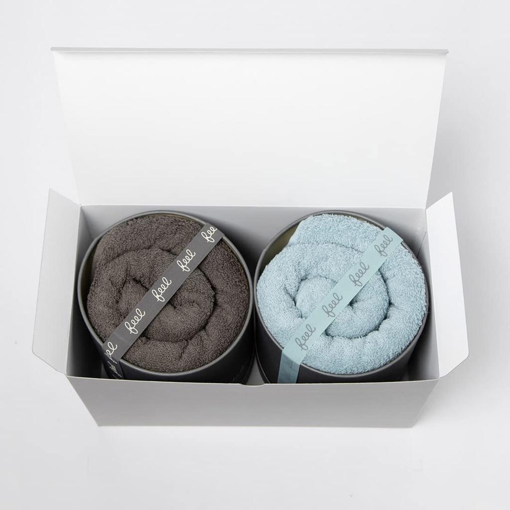 Подарочный набор из 2 полотенец для ванной Nurture Towel цвета Grey x "Feel" (Лунный Лотос)