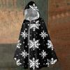 Christmas Print - Unisex Retro Vertical Cape Long Hooded Cape