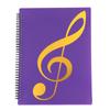 A4 File Folder Waterproof Spiral-bound Sheet Music Binder 10 X 13 Inches 20 Sleeves Double Sided for Violinist Pianists