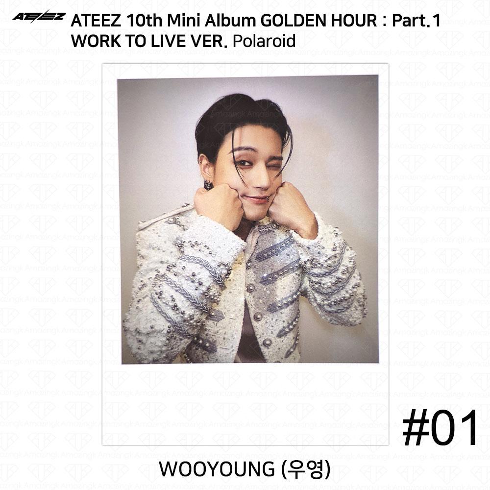 ATEEZ Golden Hour Part.1 Work To Live Ver Photocard Polaroid Disc KPOP K-POP