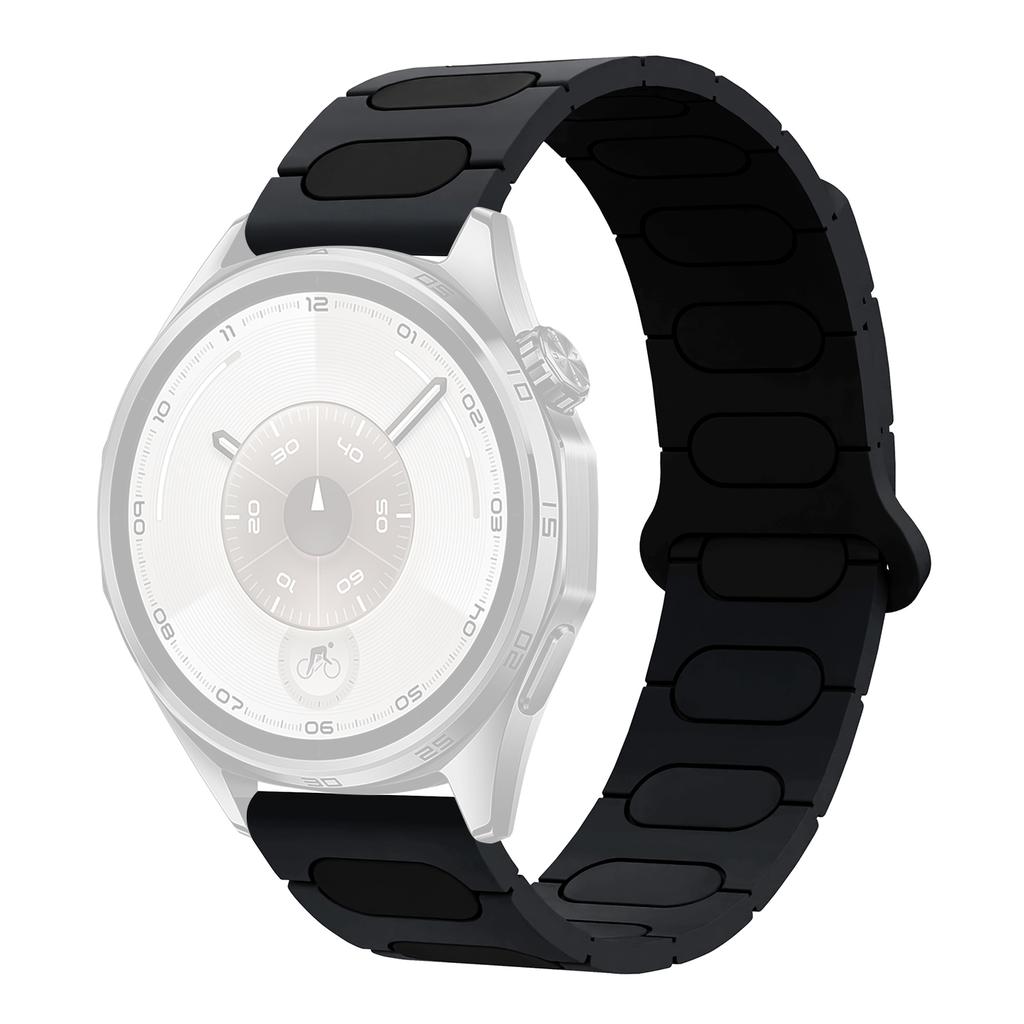 Магнитный ремешок 22 мм овального дизайна для Huawei Watch GT 6 Pro 46 мм/Oppo Watch X/X2/4 Pro Силиконовый ремешок для часов Двухцветный