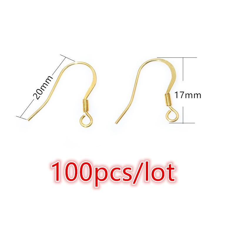 30-100 шт. Крючки для сережек из нержавеющей стали DIY Застежки Фурнитура Аксессуары для изготовления бижутерии ручной работы Швензы Сталь Золото