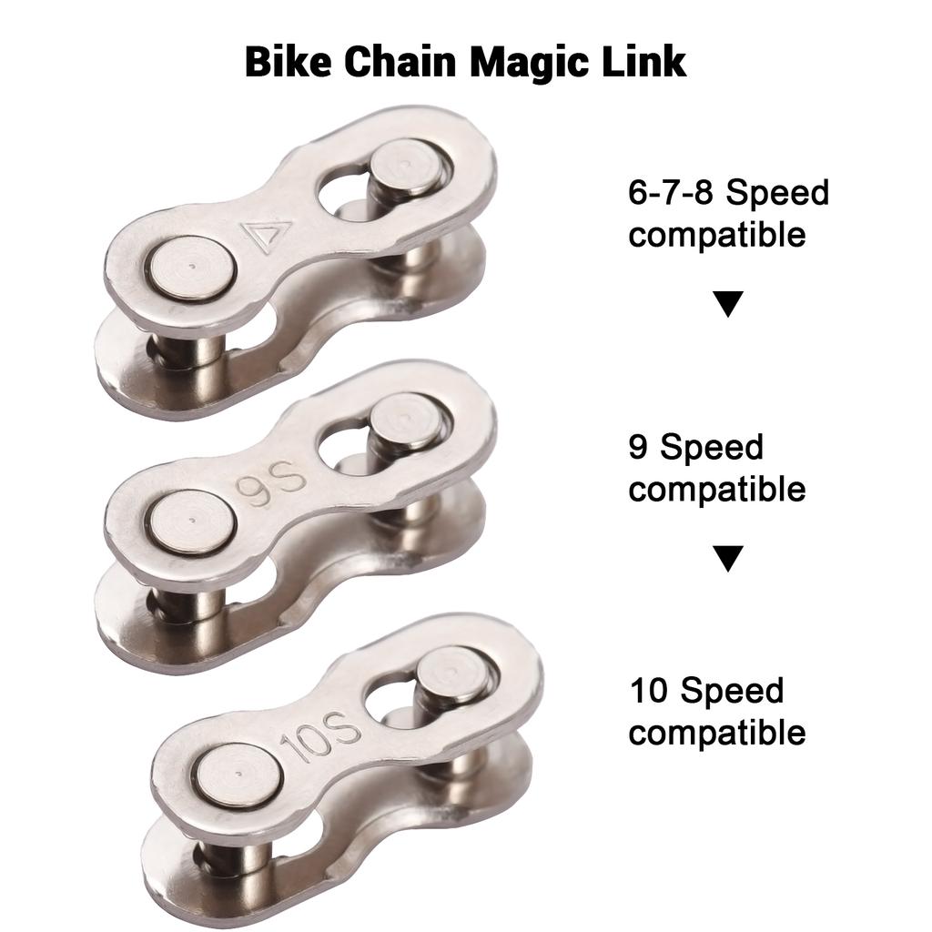 Набор инструментов для велосипеда, плоскогубцы для велосипедных звеньев, инструмент для прерывания цепи, измерительный прибор для проверки цепи с 3 парами волшебных звеньев