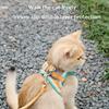 Cat Harness Leash Set Suede Adjustable Comfort No Pull Puppy Vest Harnesses Walking Pet Chest Strap For Cats Dogs Outdoor