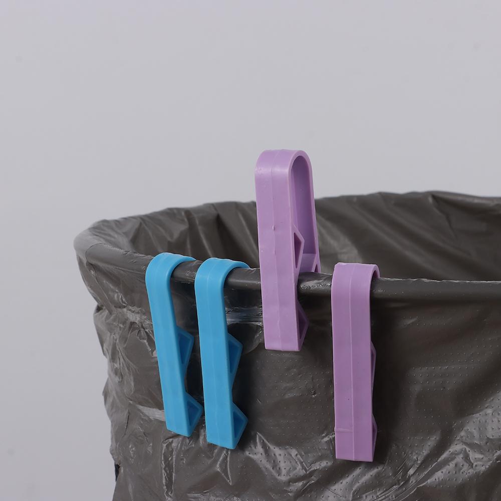 2Pcs Mini Trash Can Bin Clip Universal Storage Sealed Clip Durable Garbage Bag Fixed Clip  Household