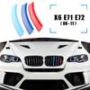 3 шт. для BMW E71 E72 F16 G06 X6 Series 2008-накладка на переднюю решетку автомобиля, накладка на бампер, полоски, наклейки, автомобильные
