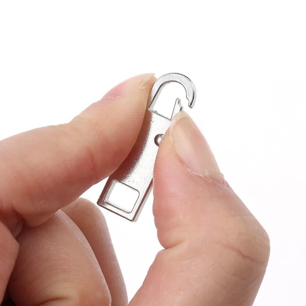2Pcs Universal Metal Removable Pull Tab Zipper Head Accessories Detachable Zipper Puller for Clothing Bags