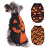 Футболка с принтом тыквы и призрака на Хэллоуин для собак маленьких и средних собак, кошек, дышащий жилет для щенка, костюм шнауцера, йоркширского питомца