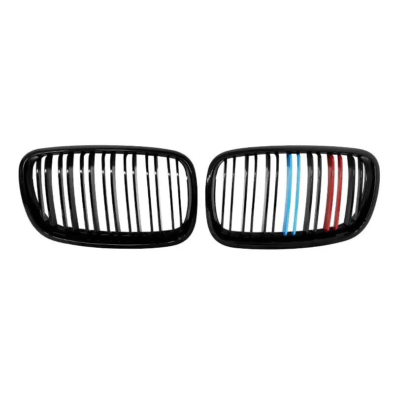 2Pcs Car Style Gloss Black Front Kidney Double Slat Grill Grille for BMW X5 E70 2007-2013 X6 E71 E72 2008-2014 Car Accessories