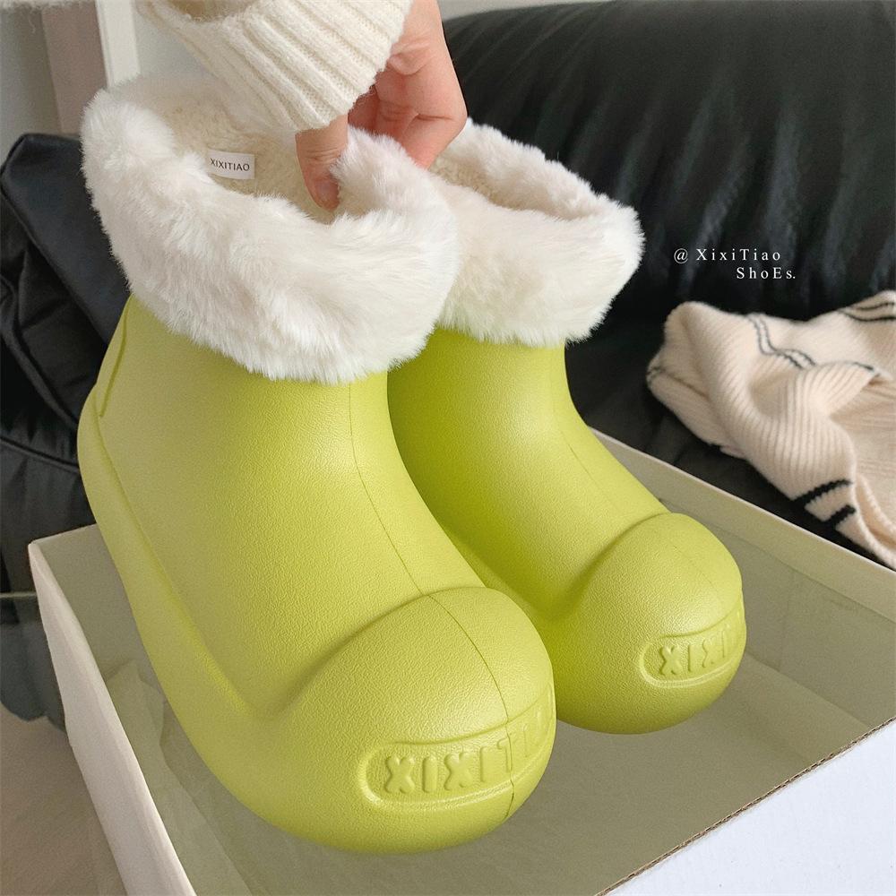 Модные красочные ботильоны Ugg на платформе из ЭВА для женщин, зимние ботинки из густого меха, 2025 новинка, хлопковые мягкие повседневные угги, оригинальная женская водонепроницаемая обувь