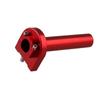 HANSWD Motorcycle CNC Aluminum 22mm Throttle Grip High Performance Twist Throttle Grip Cable Scooter Bike Pedal (Red)