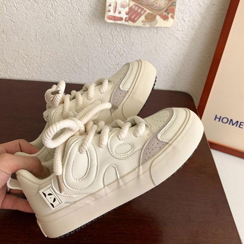 Оригинальный дизайн, белые туфли с пандой, новые модные универсальные повседневные туфли для студентов с круглым носком, осень 2025 г.