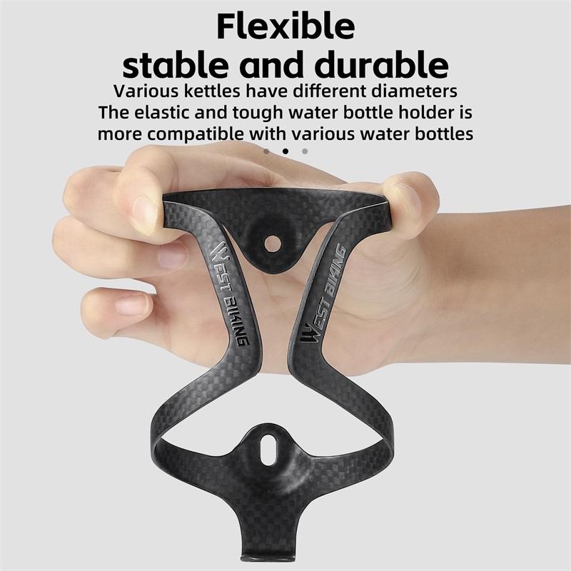 WEST BIKING Кронштейн для велосипедной фляги из углеродного волокна Сверхлегкий 3K/UD Углеродный Велосипедный Держатель для фляги Аксессуары для горного и шоссейного велосипеда