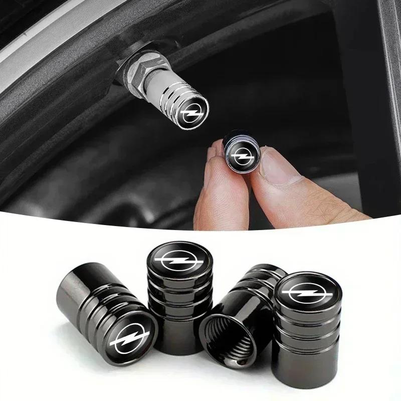 4Pcs Aluminum Round Car Wheel Tire Valve Caps For Opel Meriva Corsa Astra Vivaro Signum Insignia Mokka Adam Combo Junior