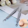 Facial Extractor Blackhead Acne Blemish Remover Tweezers Bend Curved Needle Tool