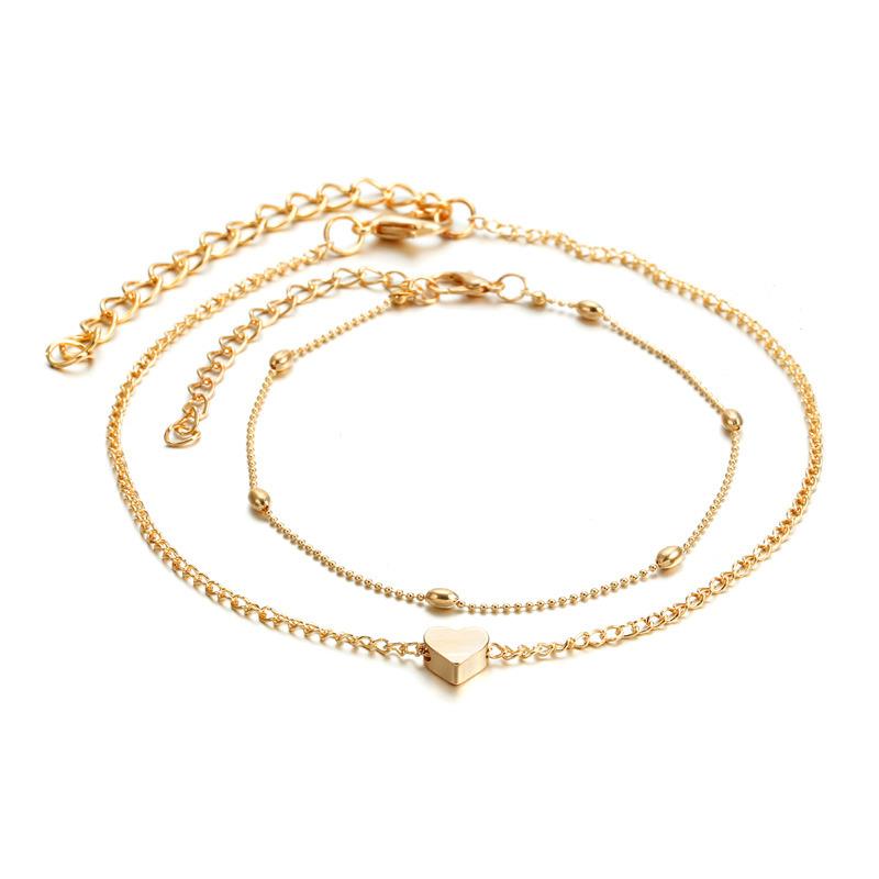 Новая Мода Простые Сердечки Женские Браслеты на Ногу Ювелирные Изделия для Ног Нога Новые Браслеты на Ногу Браслеты на Лодыжку для Женщин Цепочка для Ноги Ювелирные Изделия Подарки