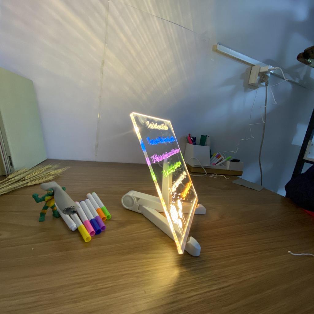 Cross-Border LED Acrylic Night Light - Transparent Desktop DIY Handwriting Message Light