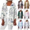 Women's Casual Fashion Printed Lightweight Medium Length Jacket Cardigan