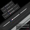 4Pc Car Threshold Protector Transparent Decorative M LOGO Badge 3D Sticker For M Performance E36 E46 E60 E90 E91 E92 E93 F30 F20 X1 X3 X5 X6 X7