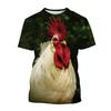 Футболка с принтом Rooster Art Trend для мужчин, повседневная одежда, модные уличные топы в стиле Харадзюку с 3d, футболки