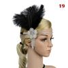 Women Beaded Flapper Hair Accessories Rhinestone Sequin Performance Headwear Elastic Indian Vintage Masquerade Feather Headband