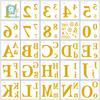 Водонепроницаемые металлические наклейки-татуировки с буквами и цифрами для спорта и вечеринок