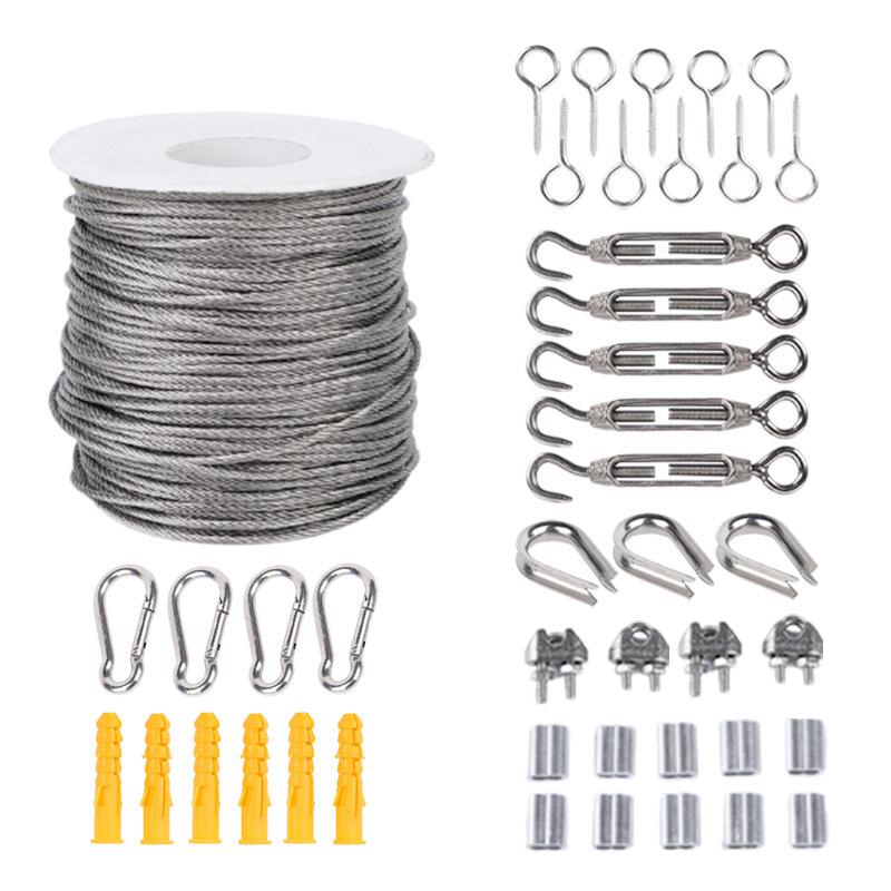 Промышленный такелажный комплект: Трос из нержавеющей стали с покрытием для подъема и подвешивания