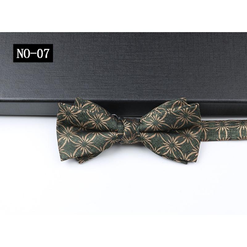 Деловой галстук-бабочка Мужская рубашка Костюм Джентльмен Узор Высококлассный Свадебный Ведущий Банкетный Бант