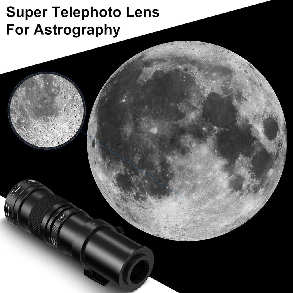Lightdow Telephoto Lens Compatible with Nikon Manual Zoom Telephoto Lens Compatible with Nikon D5500 D3300 D3200 D5300 D3400 D7200 D750 D3500 D7500