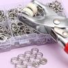 1 Set Metal Snap Button Kit with Fastener Pliers Press Tool DIY