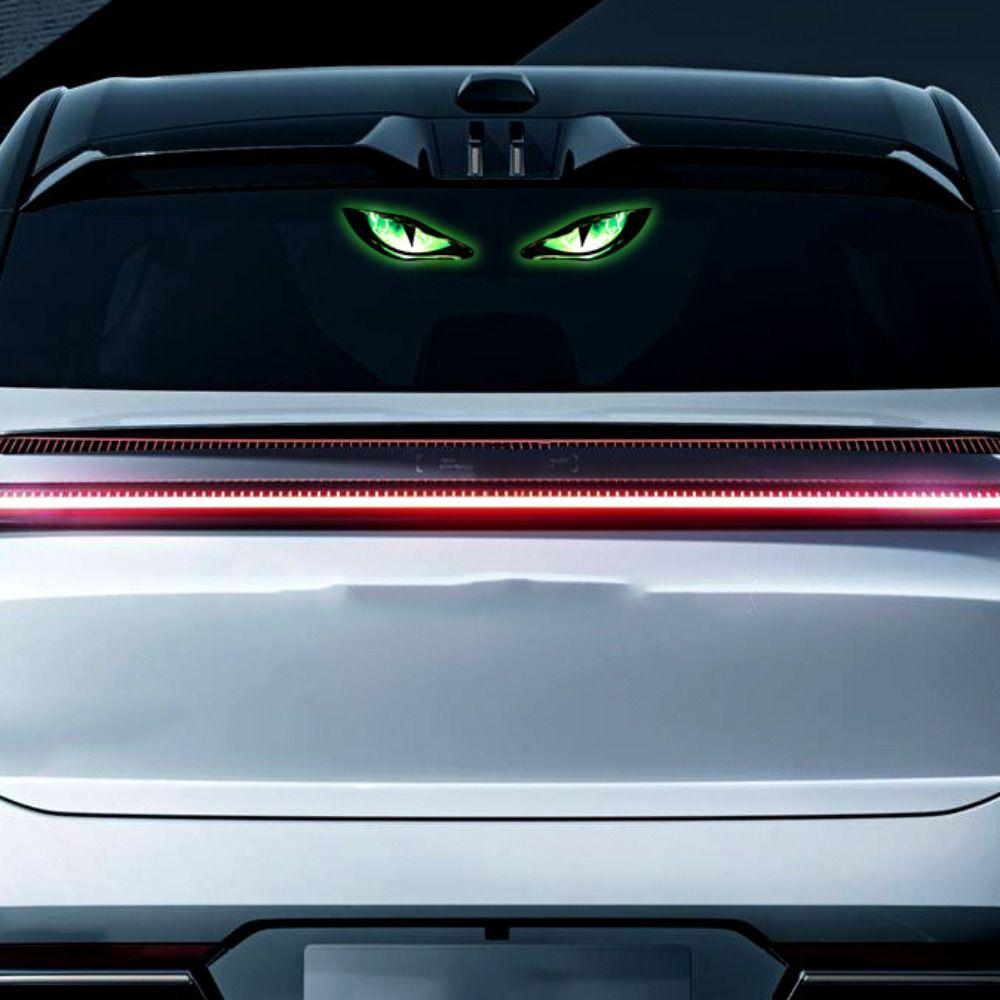 Креативная Автомобильная Демоническая Фара Крутая Мигающая Солнечная Предупреждающая Сигнализация Динамические Безопасные Сигнальные Огни для Транспортных Средств Универсальные Купольные Фонари 6