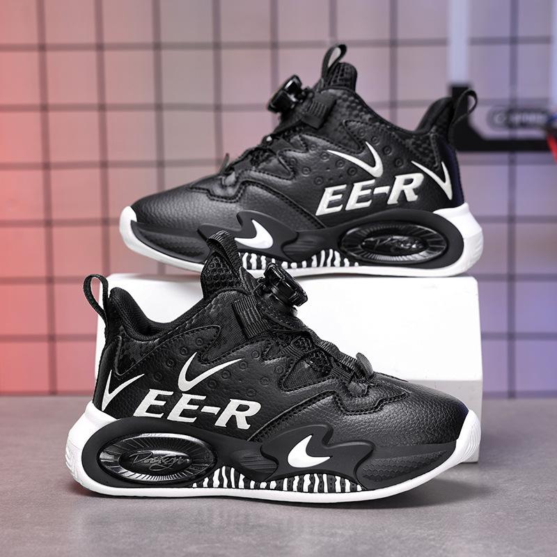 Вращающиеся Студенческие Детские Баскетбольные Кроссовки Средние Старшие Мальчики Кнопка Кроссовки Модная Обувь для Мальчиков