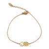 [P6763] - Rose Gold 'Pineapple' Steel Bracelet (gold Pink) - 12x6 Mm