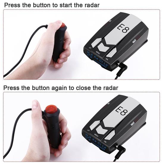 E8 Автомобильный радар-детектор безопасного вождения мобильного обнаружения 360