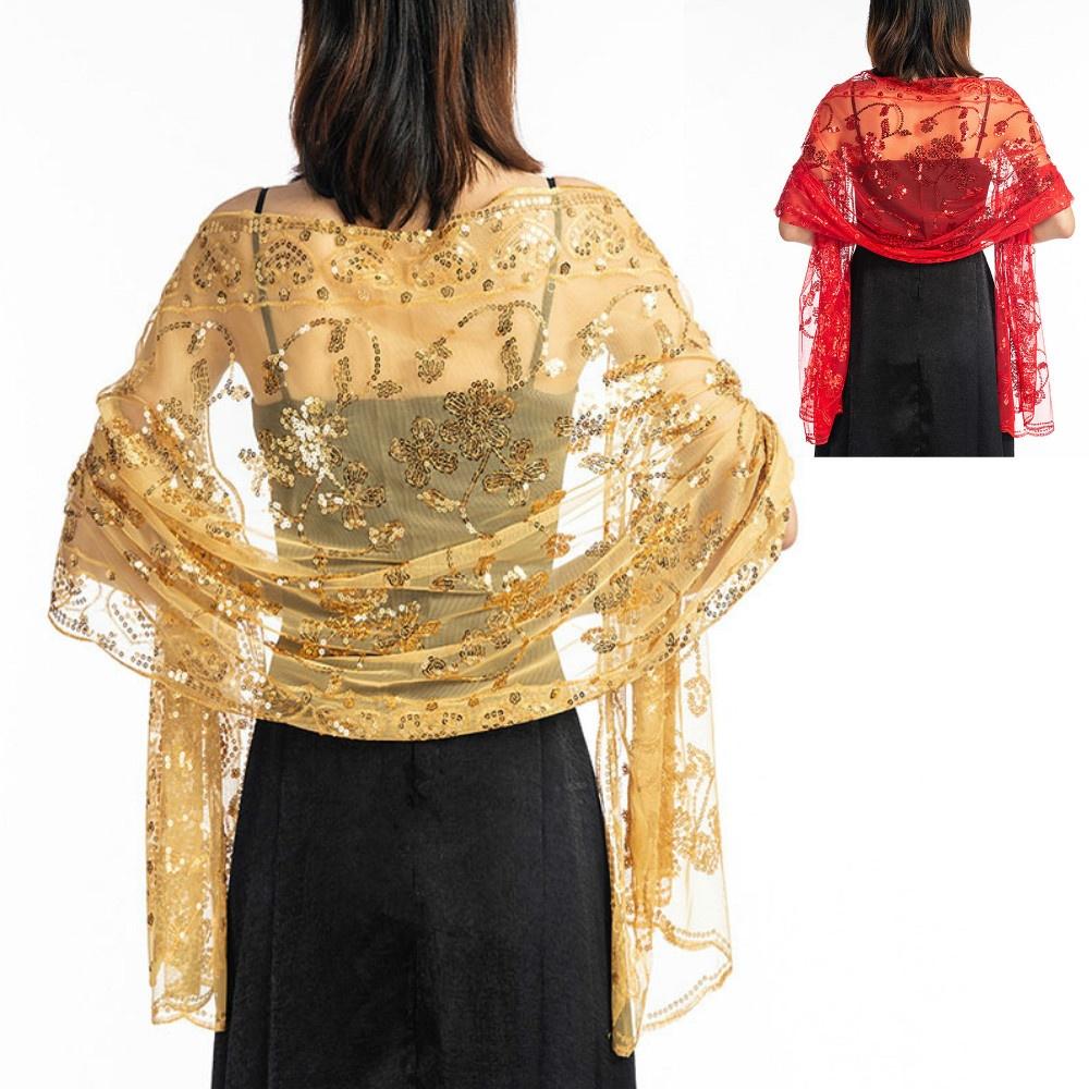 Платок на плечи с вышивкой