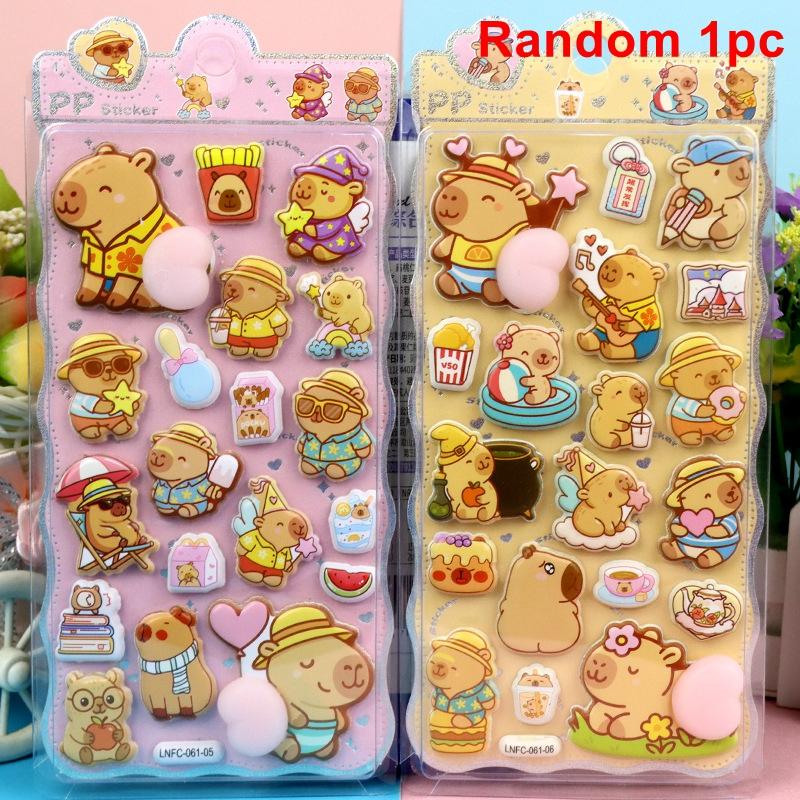 3D Bubble Cartoon Stickers Soft Pinch Pippi Sticker Decompression Diy Phone Case Scrapbook Notebook Cover Decorative Stickers
