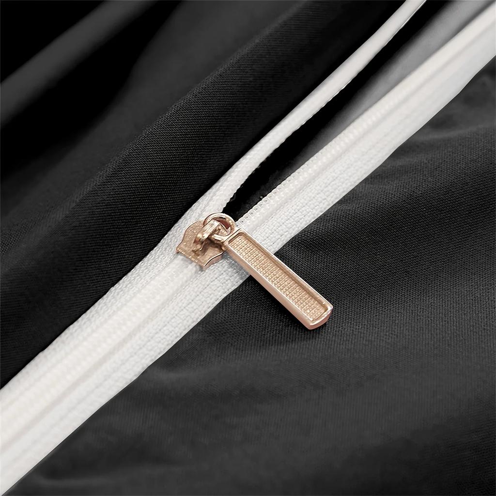 Современный Роскошный Черно-Золотой Постельный Комплект с Цветочным Принтом, Мягкий Удобный Пододеяльник, Для Спальни, Гостевой Комнаты