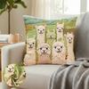 45X45Cm Pillowcase Square Cushion Cover Cute Cat Print Birthday Party Decoration For Home Sofa Bed Bedroom Living Room Decor