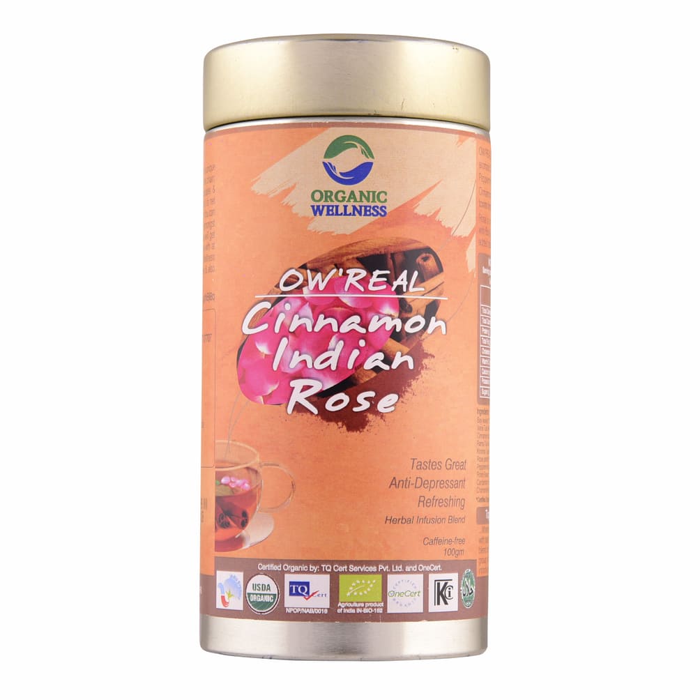 Чай с Корицей и Индийской розой (100 г), Cinnamon Indian Rose Tea, Organic Wellness