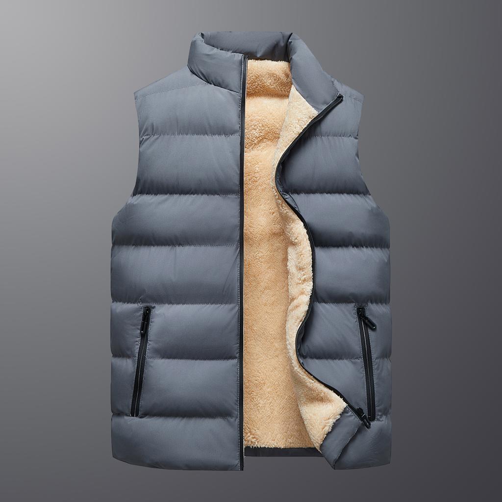 Мужской хлопковый жилет 2021 года, осенне-зимний бархатный повседневный жилет, куртка