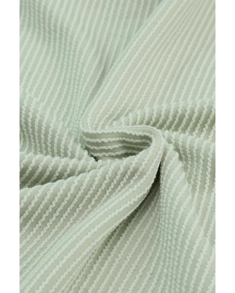 Azura Exchange Топ свободного покроя с отворотами на рукавах и ребристым узором