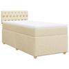 Maison Exclusive - Sommier à lattes de lit avec matelas Crème 100x200 cm Tissu