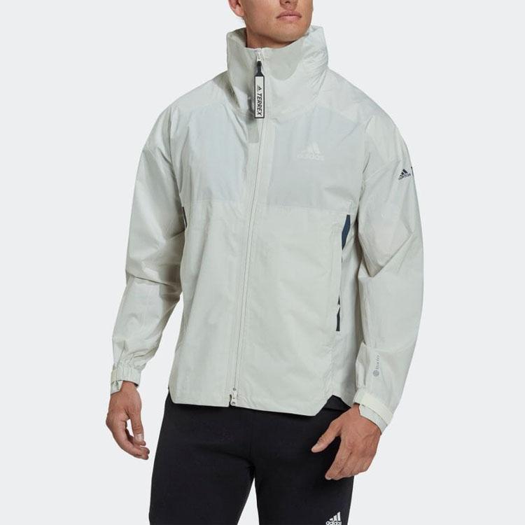 adidas Куртка Myshelter Solid Logo Printed с застежкой-молнией и воротником-стойкой, с длинными рукавами, унисекс, алюминиевая куртка HC6269