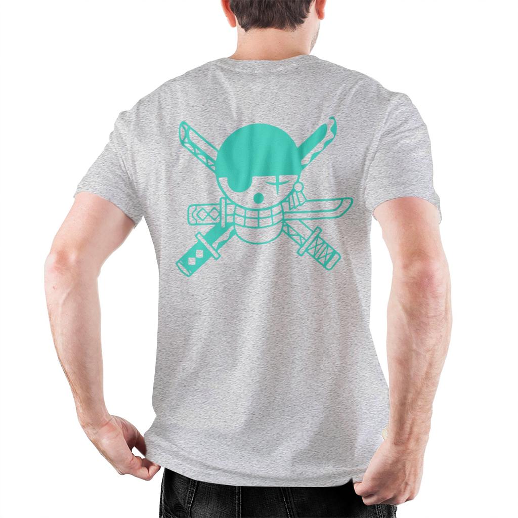 Mens TShirts Zoro Ones Pieces Creative Cotton Tee Shirt Short Sleeve T Shirts O Neck Clothing Plus Size
