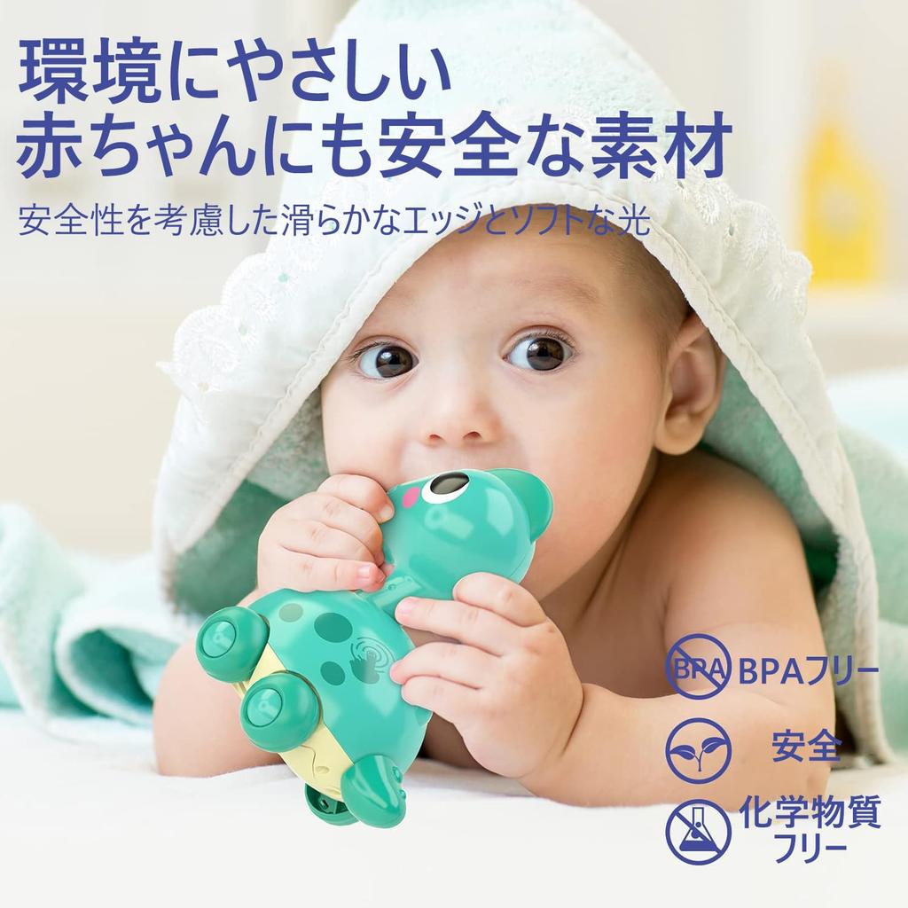 MFDXWCV Baby Moving Educational Toy for Birthday Gift for Baby Toddler Toy for Boys and Popular Dinosaur Toy with Music and Automatically Avoids