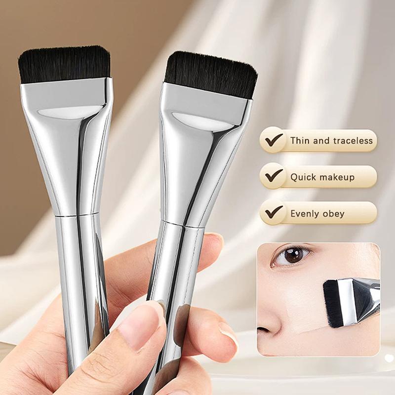 Кисти-аппликаторы для масок для лица Двусторонняя кисть для макияжа с ложечкой Плоские Мягкие волосы Очищение лица Уход за кожей Макияж Инструмент для красоты