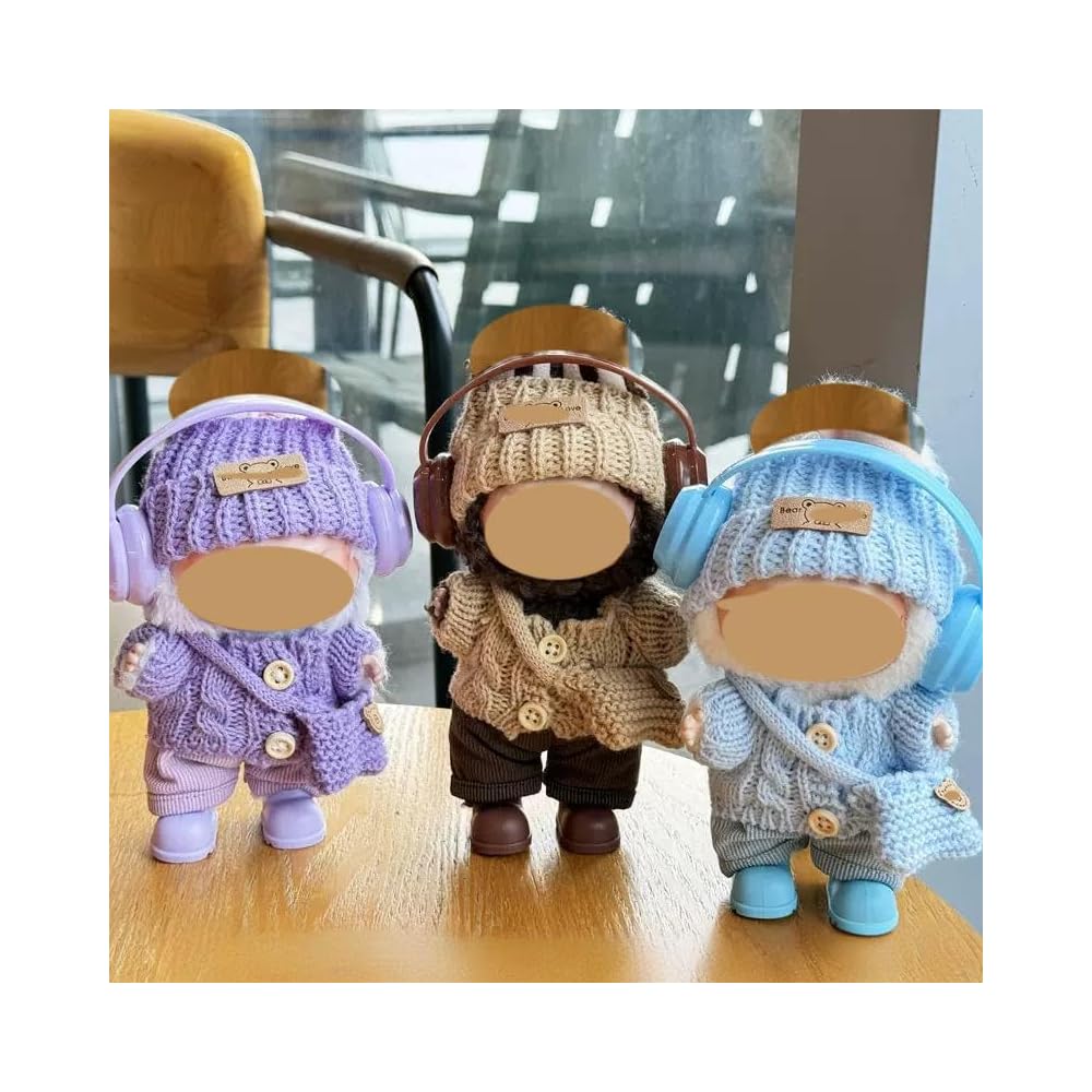 HXLGR Doll Fashion Set for 15-17cm Dolls with Clothing and Accessories, Includes 5 Outfits, Excludes Shoes and Headphones