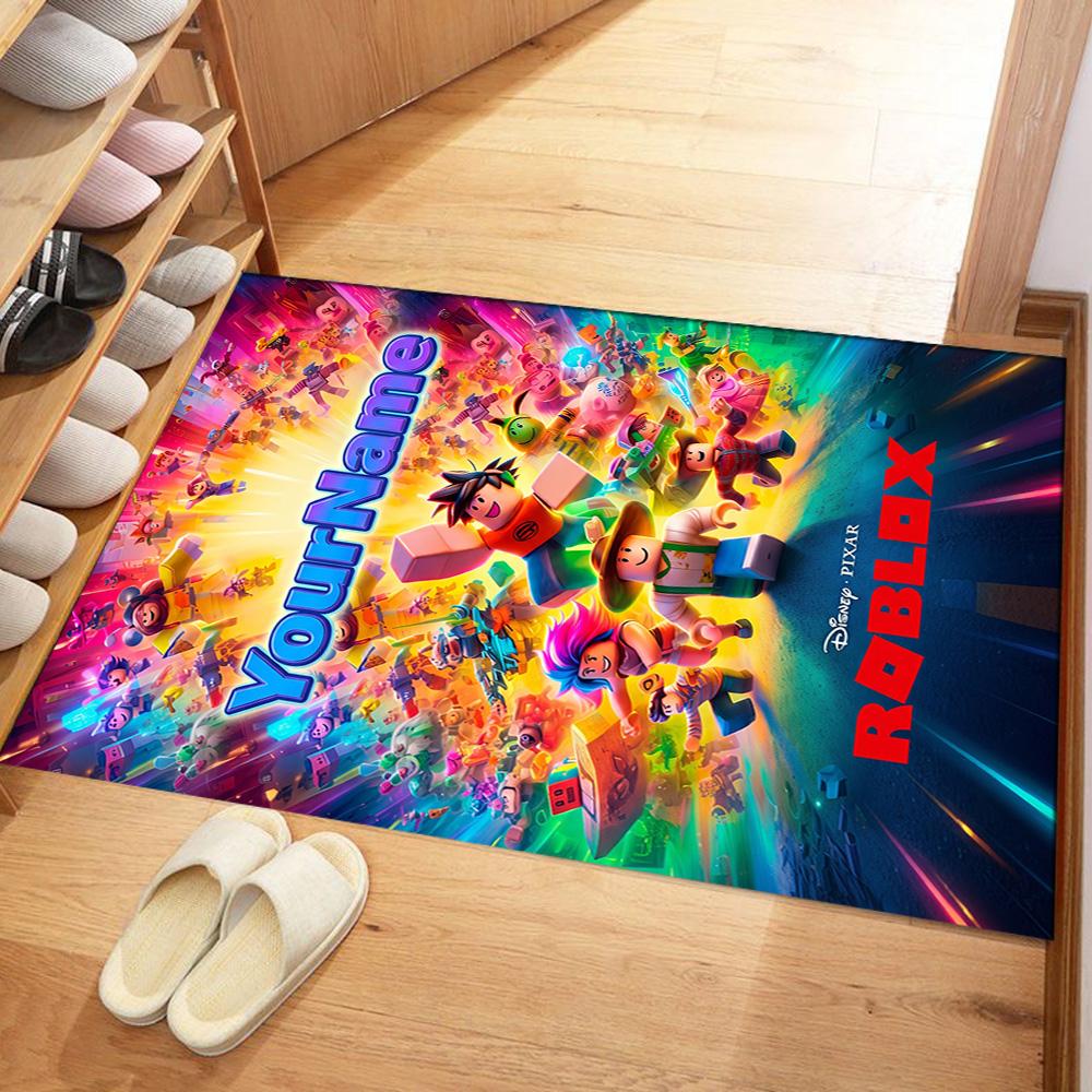 Roblox 275 Personalized Name Floor Rug Office Rug Perfect for Playrooms Foyer Dining Room Dormitory Antislip Carpet Decorate Offices
