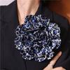 French Satin Handmade Flower Cloth Fabric Collar Flower New Flower Brooch Pins  Wedding Party