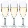 Champagne Glass Collection, 165ml Champagne Flute with Foaming Function, Set of 3, Made In Japan, Dishwasher Safe, 32854HS-L001